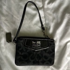 Black / Silver Coach wristlet